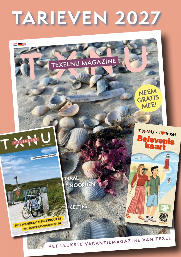 Voorblad van de tarievenkaart 2027 van TexelNU