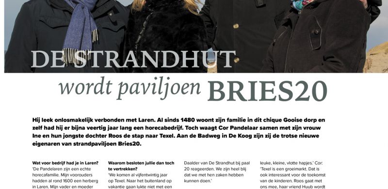 De Strandhut wordt paviljoen Bries20