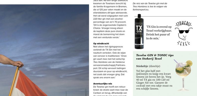 Texelse gin gaat op windkracht de wereld over