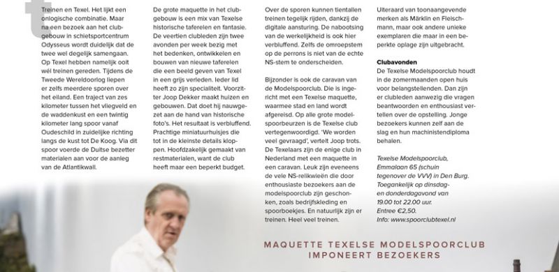 Maquette Texelse Modelspoorclub imponeert bezoekers