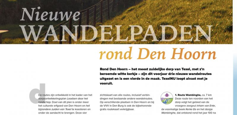 Nieuwe wandelpaden rond Den Hoorn